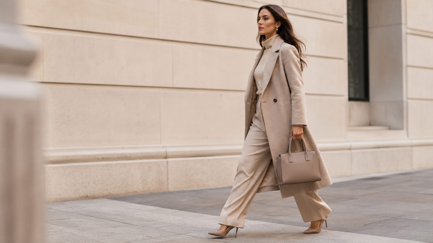 Bolsa feminina combinando com o look e os acessórios