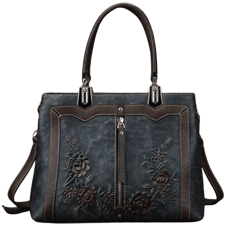 Alt text: Bolsa feminina de couro legítimo marrom, modelo Sophistica.