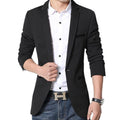 Alt text: Blazer Casual Masculino Slim Confort em Azul Marinho.