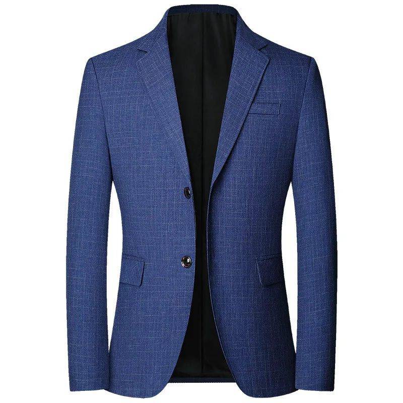 Blazer Masculino Executivo Slim em tom de azul marinho.