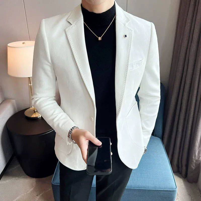 Blazer Masculino Slim Casual Com 1 Botão - Zellum
