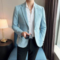 Blazer Masculino Slim Casual Com 1 Botão Azul Ceú - Zellum