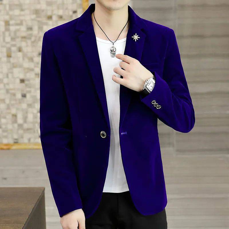 Blazer masculino slim preto em viscose elegante e moderno.