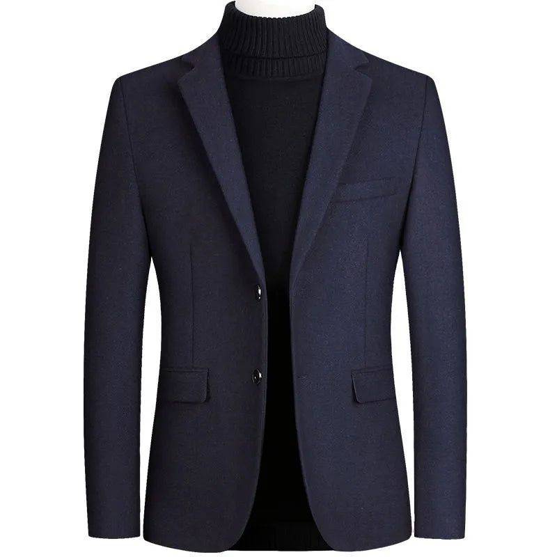 Blazer masculino slim preto em tecido vanguard, elegante e moderno.