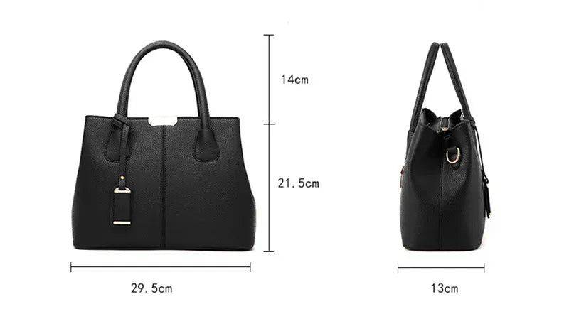 Alt text: Bolsa Tote de Couro Feminina Eliza em tom neutro.