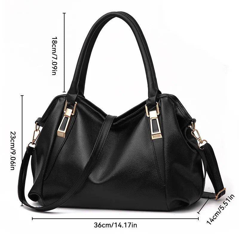 Alt text: Bolsa tiracolo estruturada de couro marrom escuro elegante.