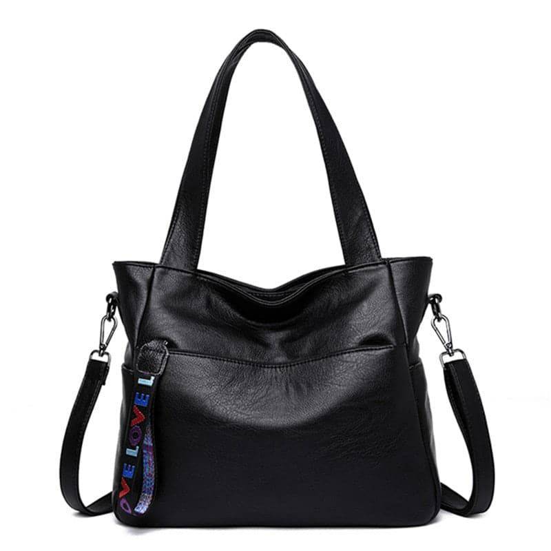 Alt text: Bolsa Tote de Couro Feminina Lara em tom neutro.