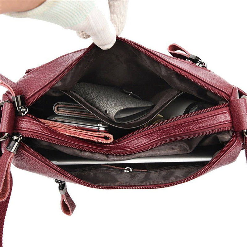 Bolsa Tiracolo de Couro Feminina com Alça Regulável - Zellum