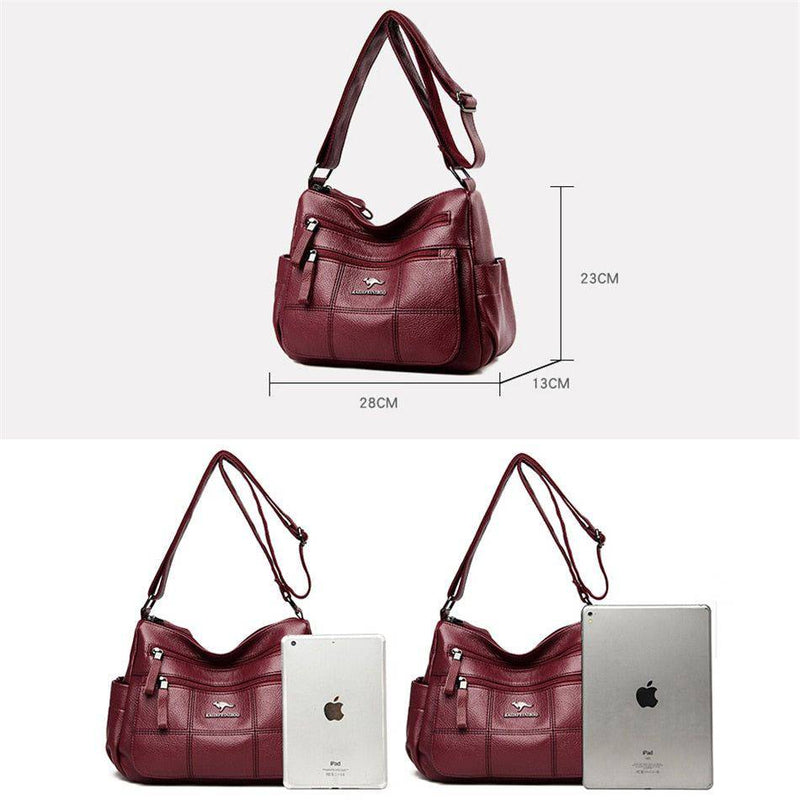 Bolsa Tiracolo de Couro Feminina com Alça Regulável - Zellum