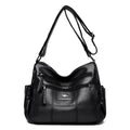 Bolsa Tiracolo de Couro Feminina com Alça Regulável Preto - Zellum