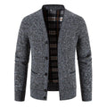 Cardigan Masculino de Algodão Sweater Cinza Escuro - Zellum