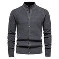 Cardigan Masculino de Algodão com Fechamento em Botões Cinza - Zellum