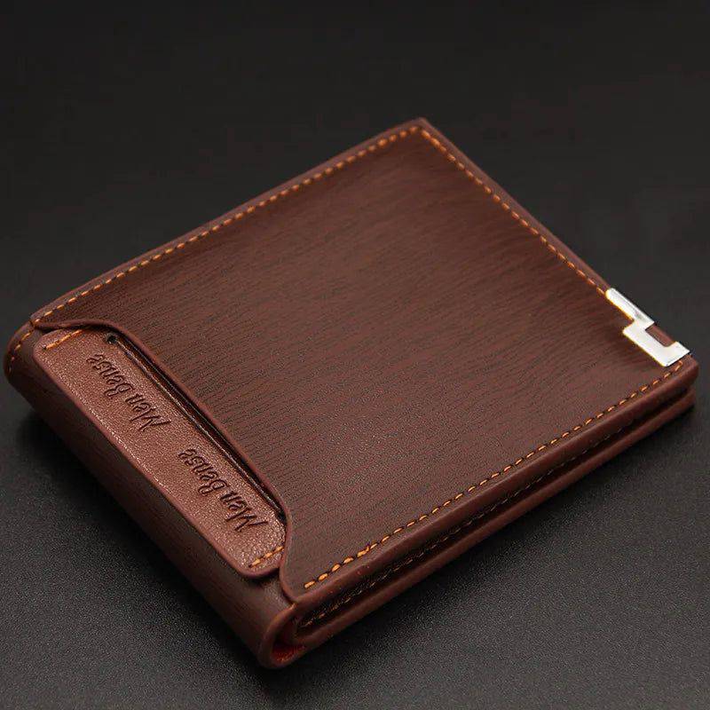 Alt text: Carteira de couro marrom masculina executiva elegante e prática.