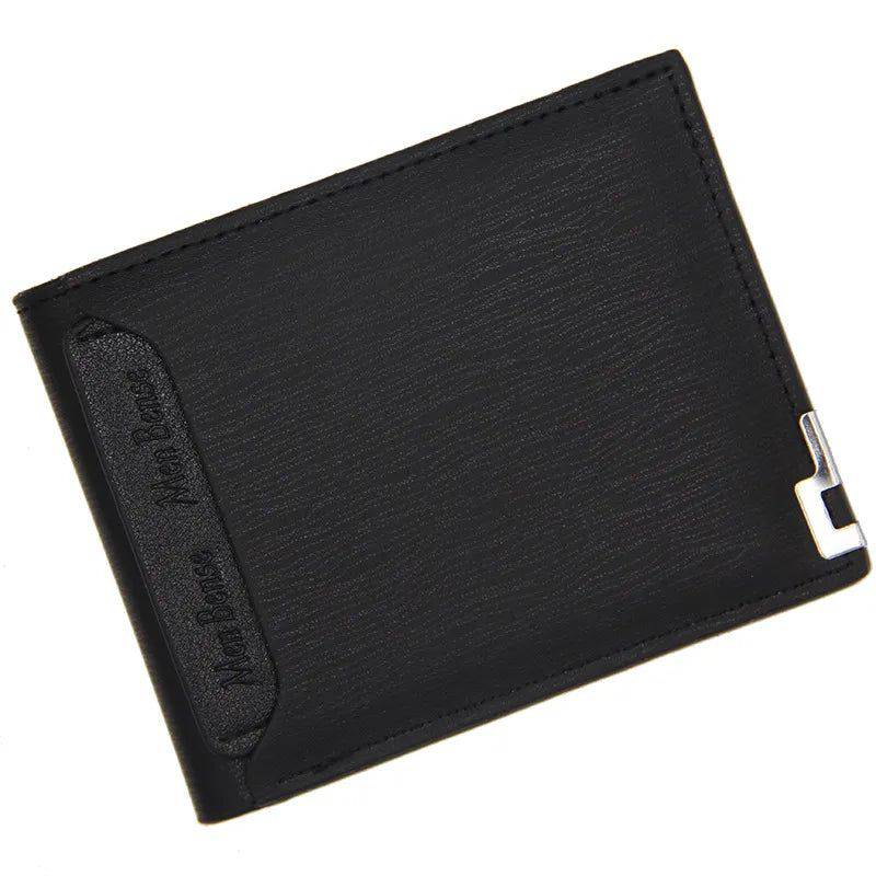 Alt text: Carteira de couro masculina executiva marrom escuro elegante.