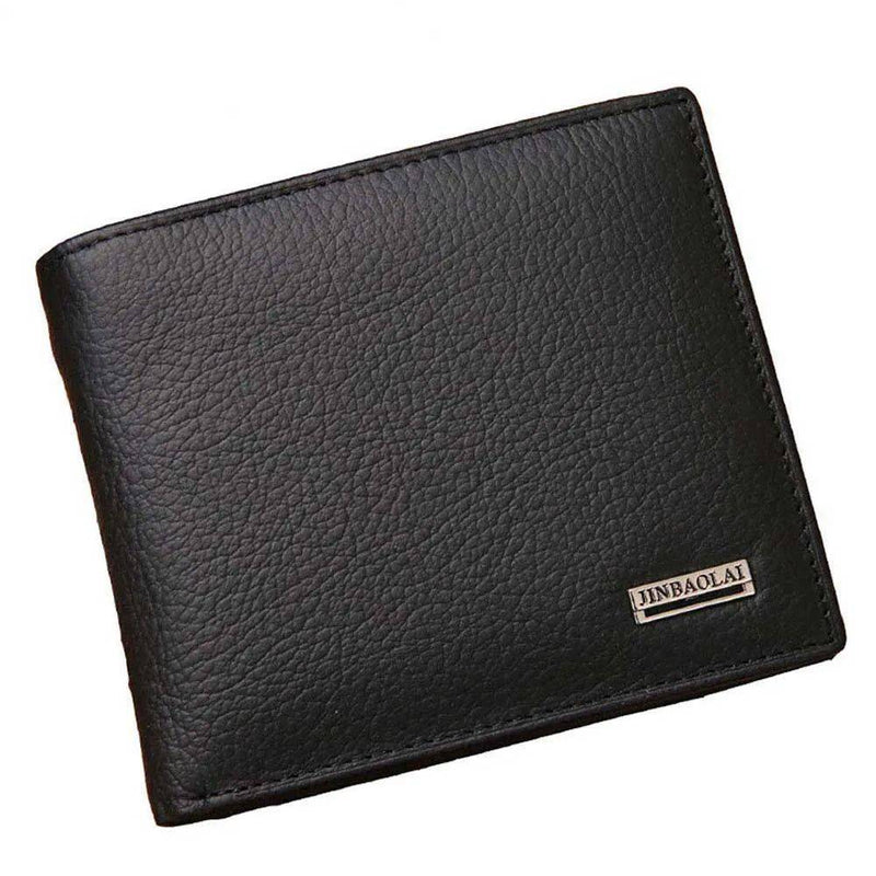 Carteira Masculina De Couro Slim Clássica Preto - Zellum