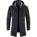 Casaco Masculino para Frio Com Capuz em Algodão Cinza Escuro - Zellum
