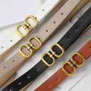 Cintos de couro feminino em cores variadas com fivelas douradas