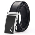 Cinto de Couro Masculino Max Preto Prata - Zellum