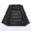 Interior do colete puffer preto com forro acolchoado