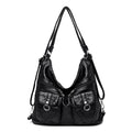 Alt text: Bolsa feminina de couro genuíno marrom Prestige elegante.