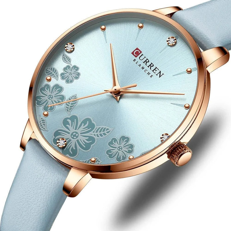 Relógio Feminino Curren Blanche Floral - Zellum