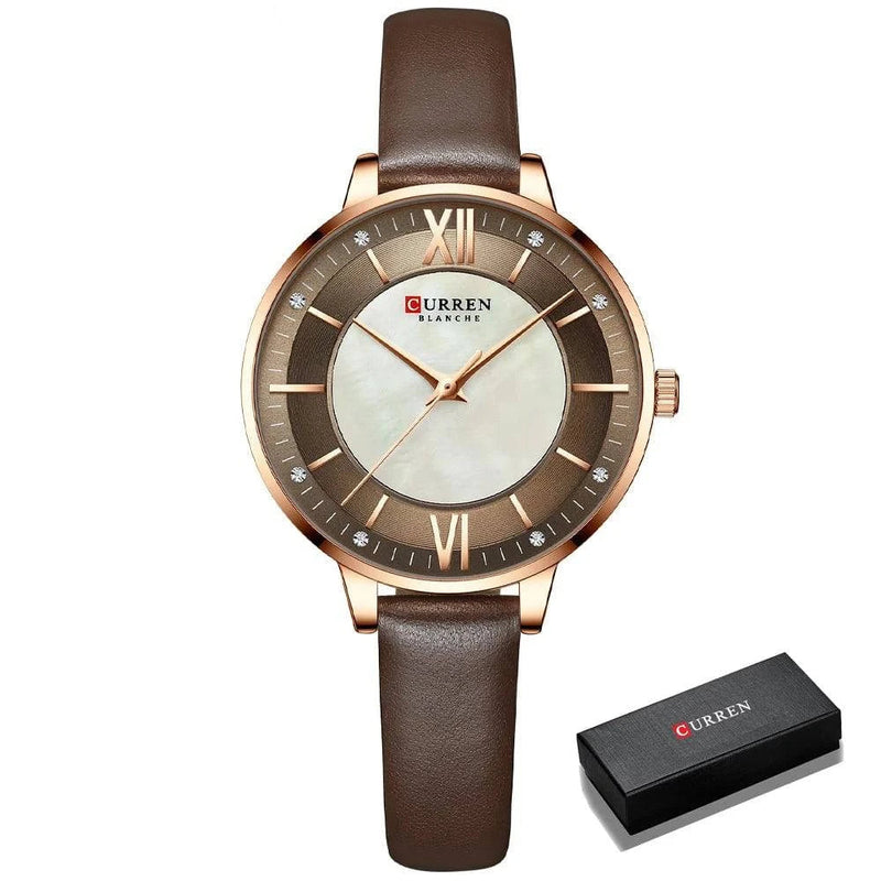 Relógio Feminino Curren Classic Pearl Café - Zellum