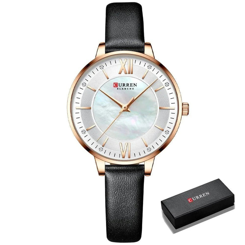 Relógio Feminino Curren Classic Pearl Preto - Zellum