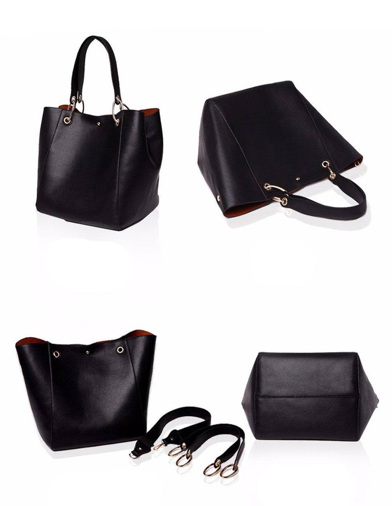 "Bolsa feminina de couro Tote Felix em marrom elegante."