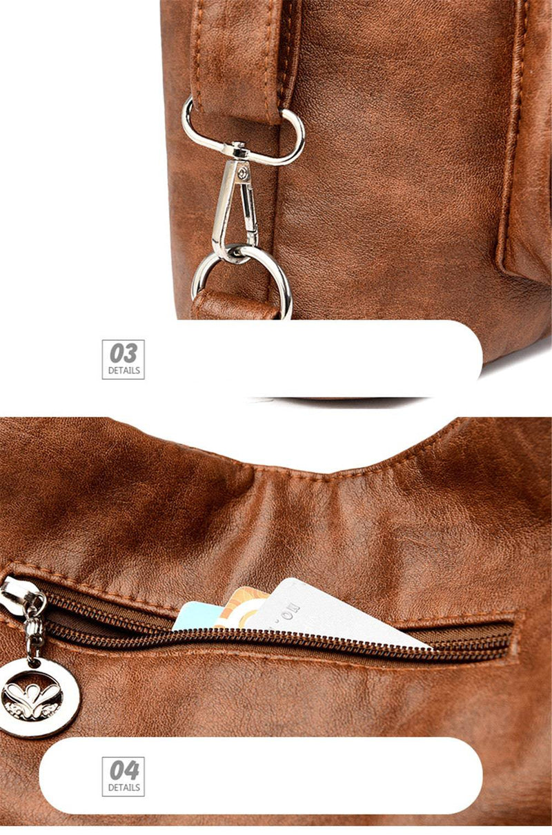 "Imagem de bolsa feminina de couro genuíno Prestige marrom."