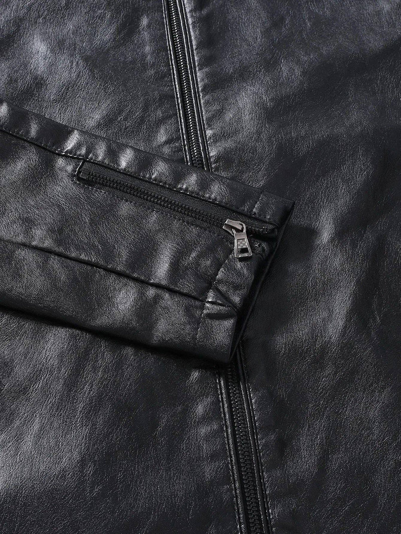 Jaqueta Masculina de Couro Aleph - Zellum