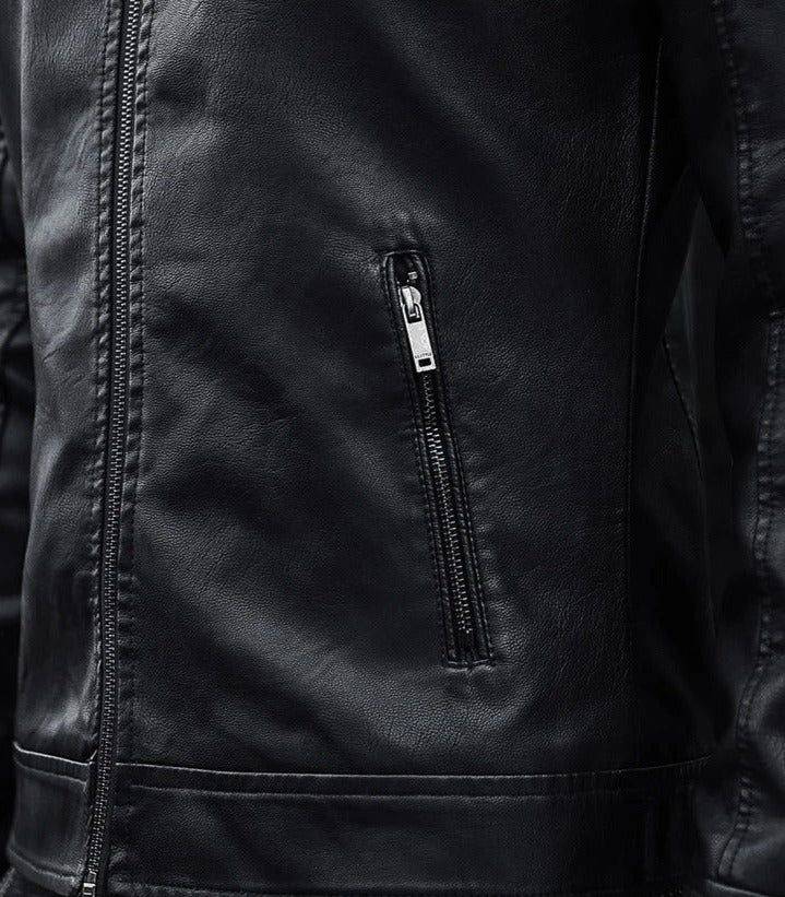 Jaqueta Masculina de Couro Legítimo Estilo Americano - Zellum