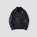 Jaqueta Masculina de Couro Legítimo Estilo Americano Preto - Zellum