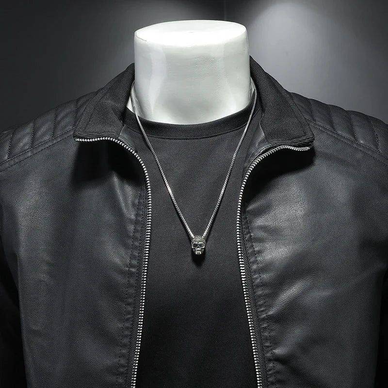 Jaqueta Masculina de Couro Ômicron - Zellum