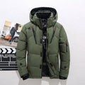 Jaqueta Parka Masculina Para Frio Acolchoada com Capuz Removível Verde - Zellum