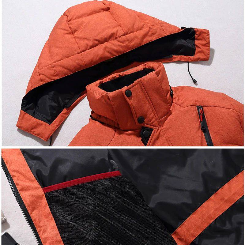 Jaqueta Parka Masculina Para Frio Acolchoada com Capuz Removível - Zellum