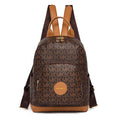 Mochila de Couro Feminina Famous Marrom - Zellum