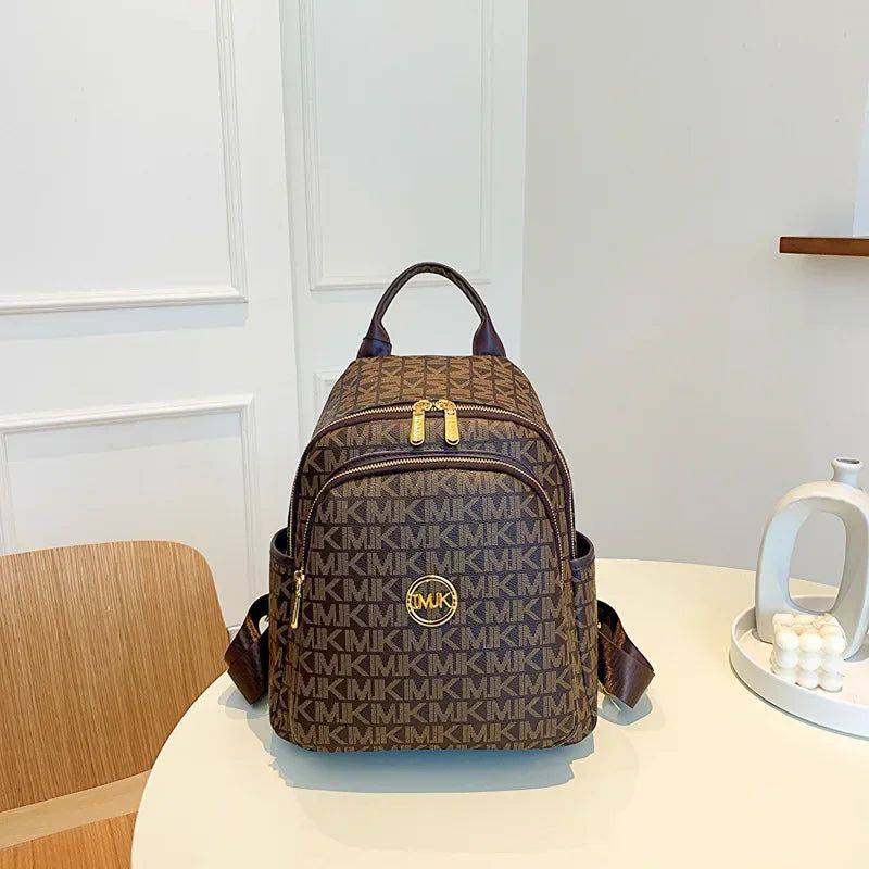 Mochila de Couro Feminina Pulse Café - Zellum