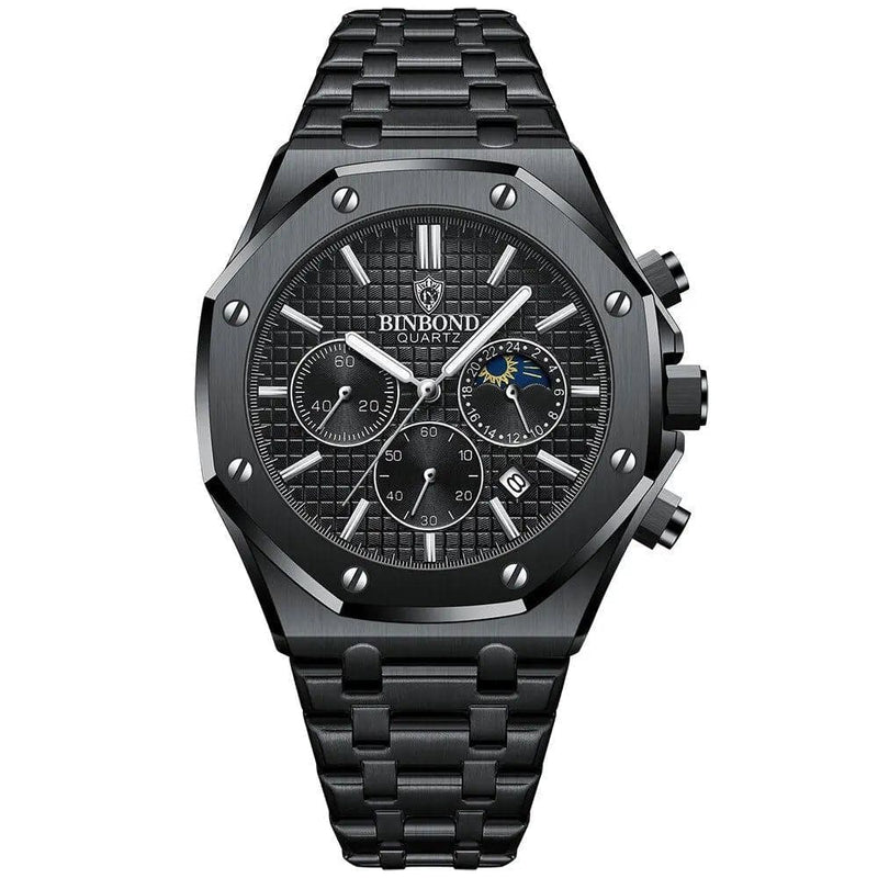 Relógio Binbond Masculino Com Pulseira de Aço Inox Premium - Zellum