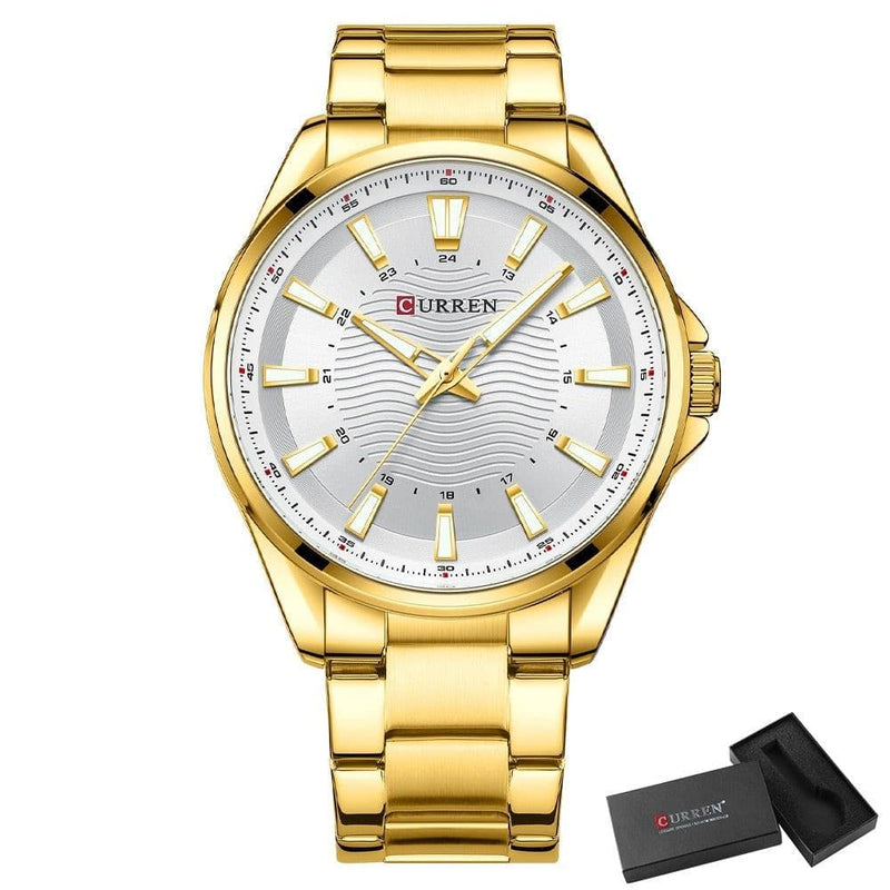 Relógio Curren Executivo Masculino Dourado - Zellum