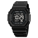 Relógio digital SKMEI 1988 preto com display quadrado e pulseira de silicone
