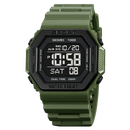 Relógio digital SKMEI 1988 verde com pulseira silicone e display preto