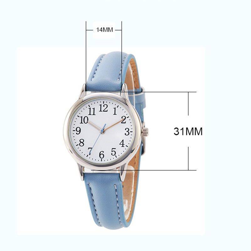 Relógio Feminino Pequeno Simples e Minimalista Com Pulseira de Couro - Zellum