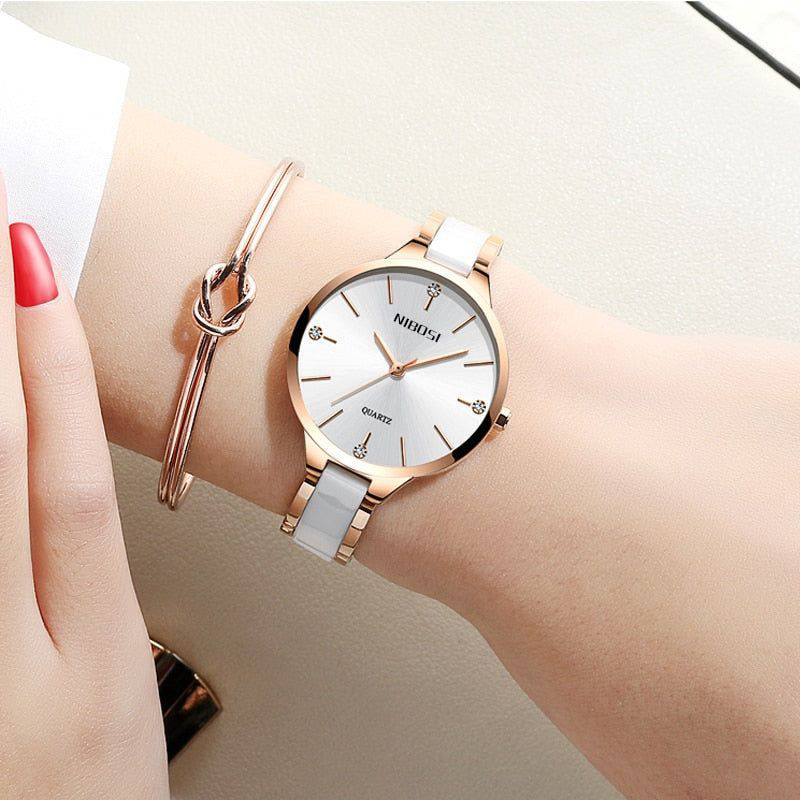 Relógio Feminino Premium em Aço Hipoalergênico Nibosi - Zellum