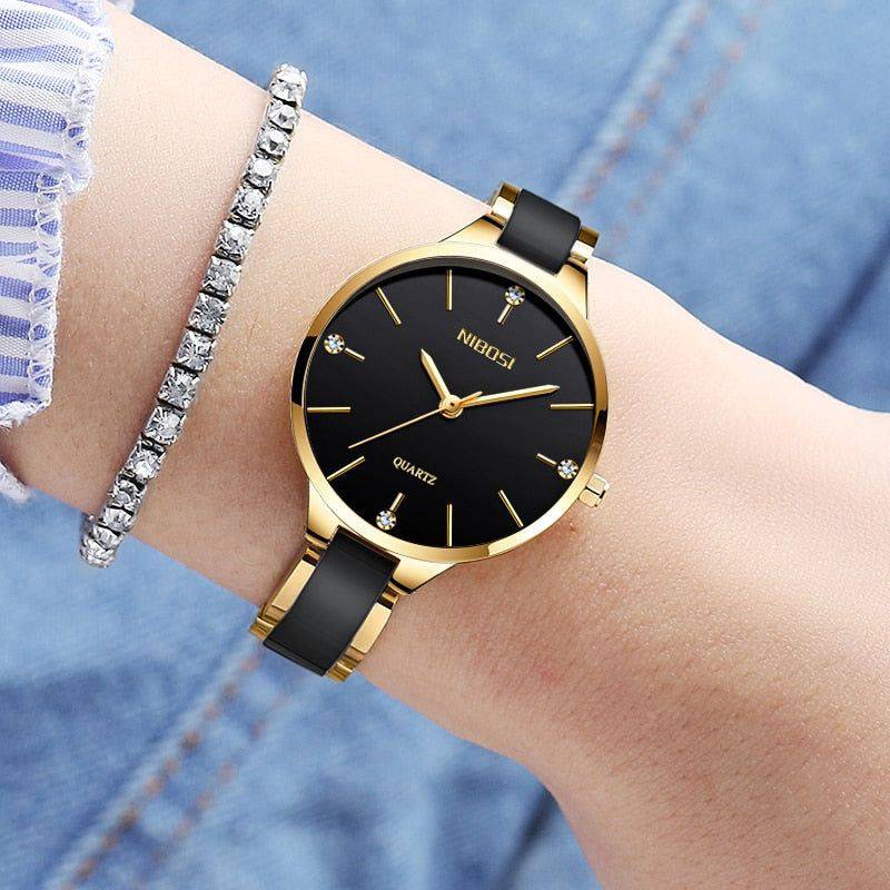 Relógio Feminino Premium em Aço Hipoalergênico Nibosi - Zellum