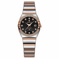 Relógio Feminino de Luxo Pequeno Ladies Feito em Aço Inox Premium Rosa Dourado Preto - Zellum
