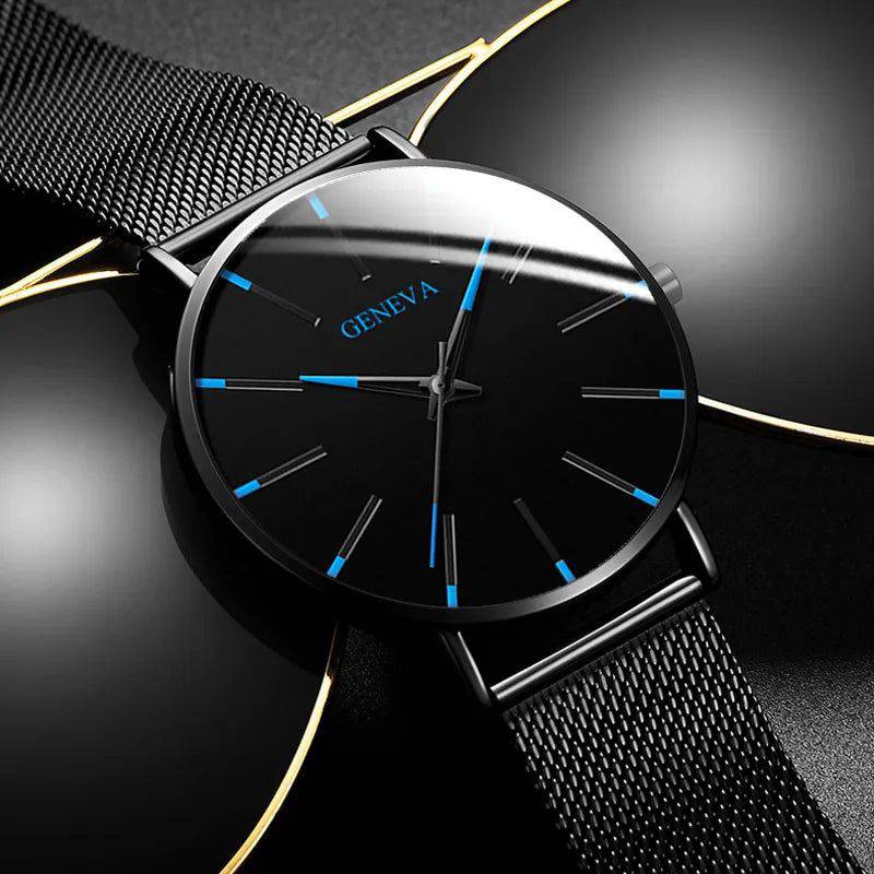 Relógio Geneva Masculino com Pulseira de Aço - Zellum