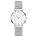 Relógio Hannah Martin Feminino Minimalista com Pulseira de Aço Hipoalergênico Prata Aço Hipoalergênico - Zellum