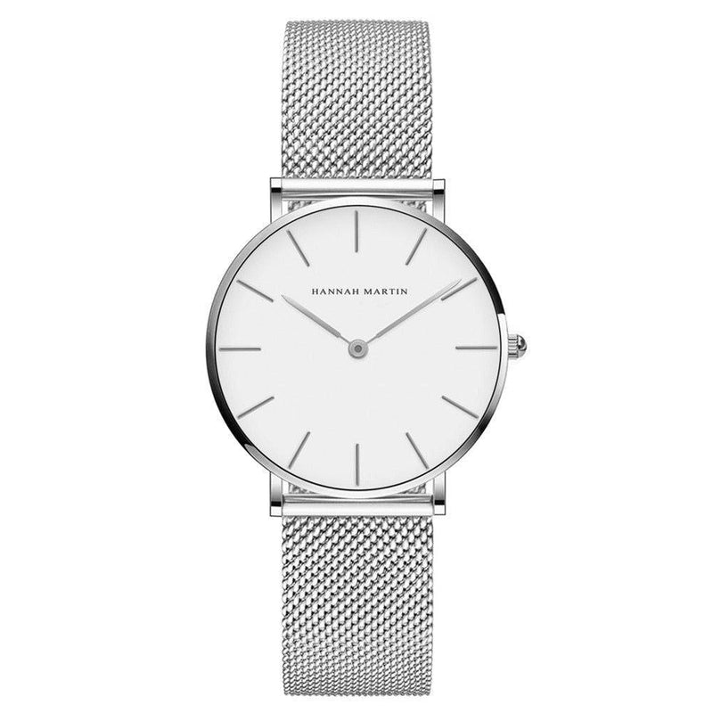 Relógio Hannah Martin Feminino Minimalista com Pulseira de Aço Hipoalergênico - Zellum