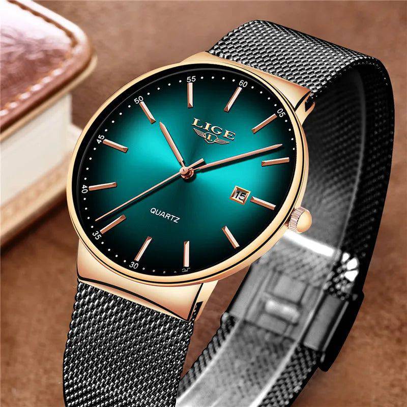 Relógio Lige Masculino Minimalista com Calendário - Zellum