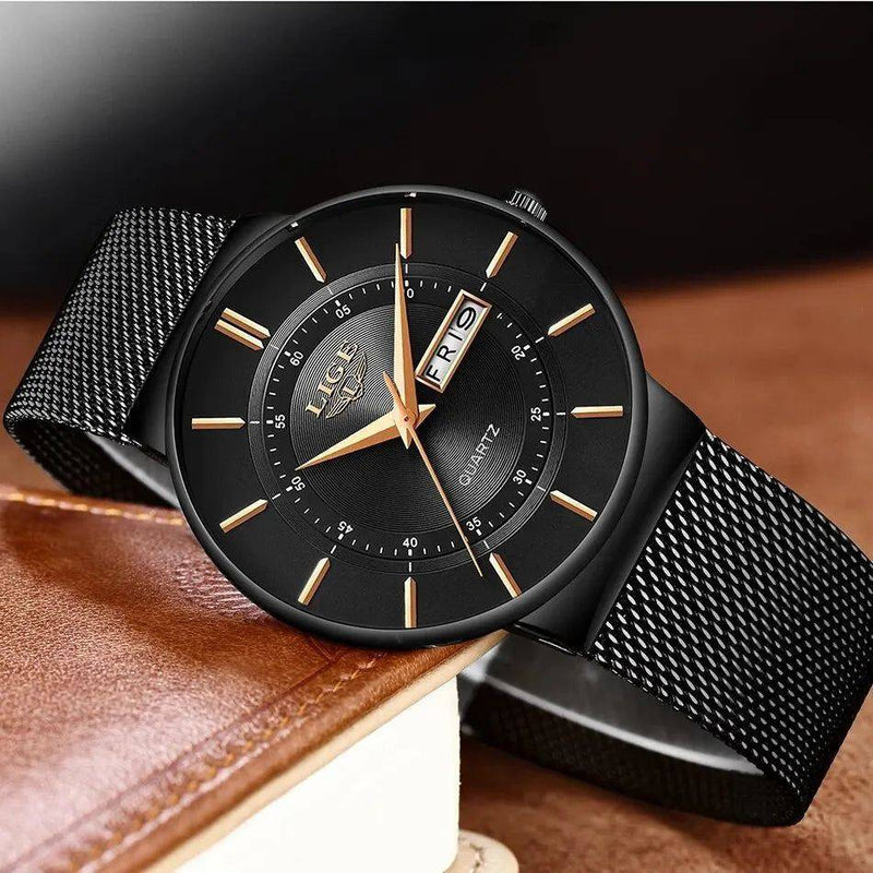 Relógio Lige Masculino com Pulseira de Aço e Data - Zellum